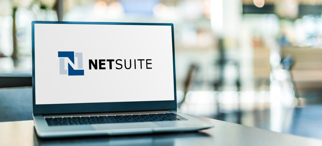 NetSuite Next update: laptop displaying the NetSuite logo