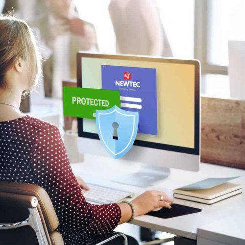 woman on newtec protected site
